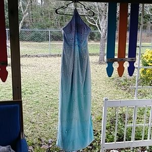 Aqua/lavender formal gown